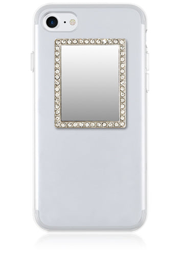 Silver Crystal Rectangle Selfie Mirror-iDecoz-The Bugs Ear