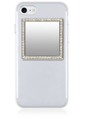 Silver Crystal Square Selfie Mirror-iDecoz-The Bugs Ear