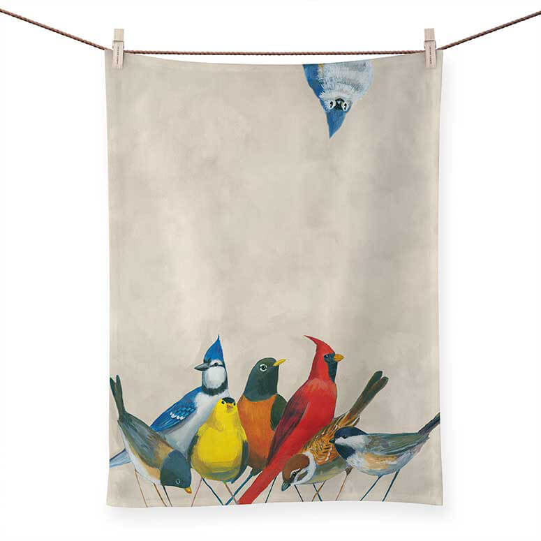 Songbirds Tea Towel-Greenbox-The Bugs Ear