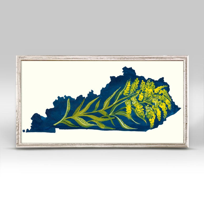 State Flowers - Kentucky Mini Framed Canvas 10x5-Greenbox-The Bugs Ear