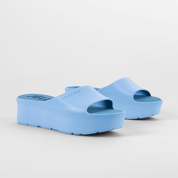Lemon Jelly Platform Slides in Baby Blue - Main Image