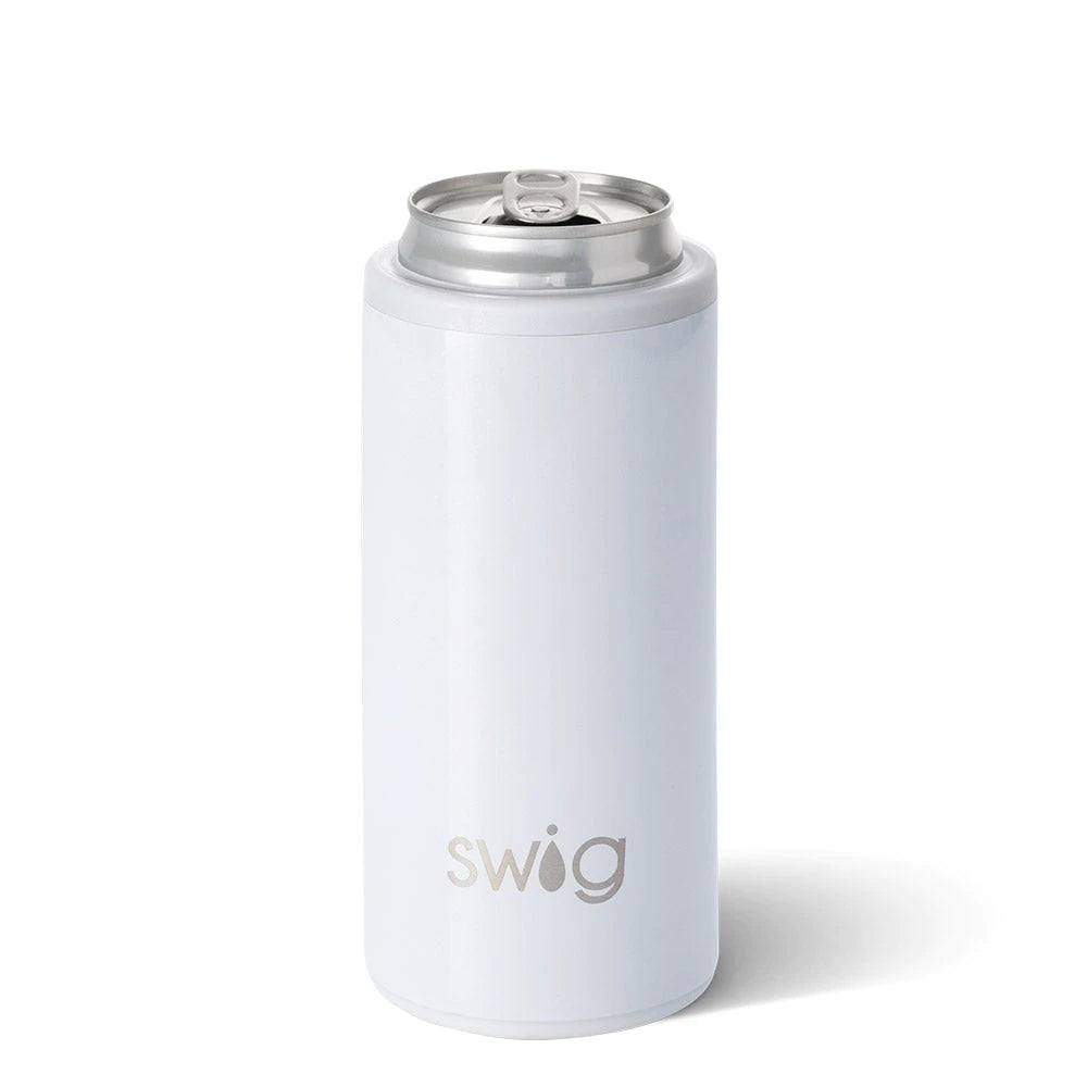 Swig Diamond White Skinny Can Cooler (12oz)-Swig-The Bugs Ear