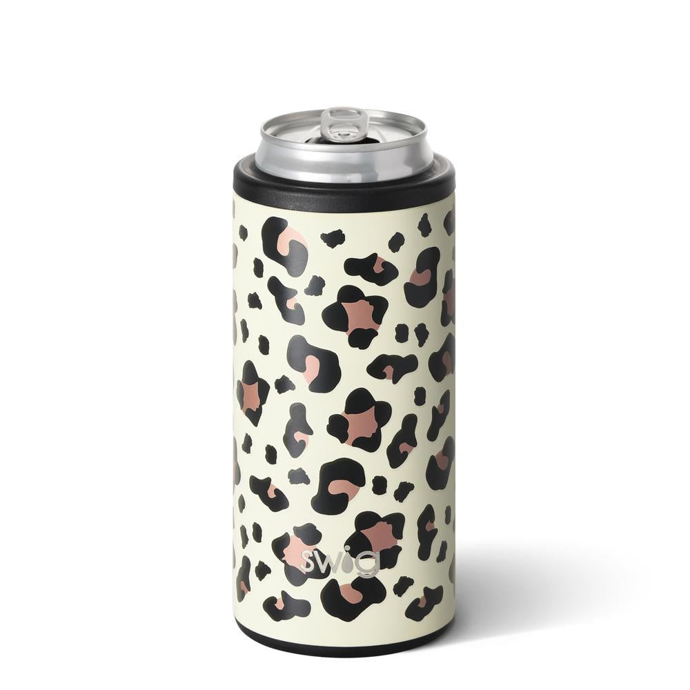 Swig 12 oz Skinny Can Cooler in Luxy Leopard-Swig-The Bugs Ear