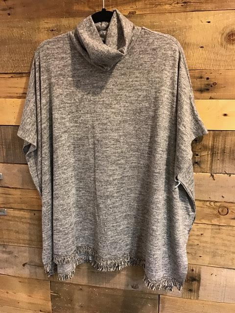 Lacy Grey Poncho-On The Road-The Bugs Ear