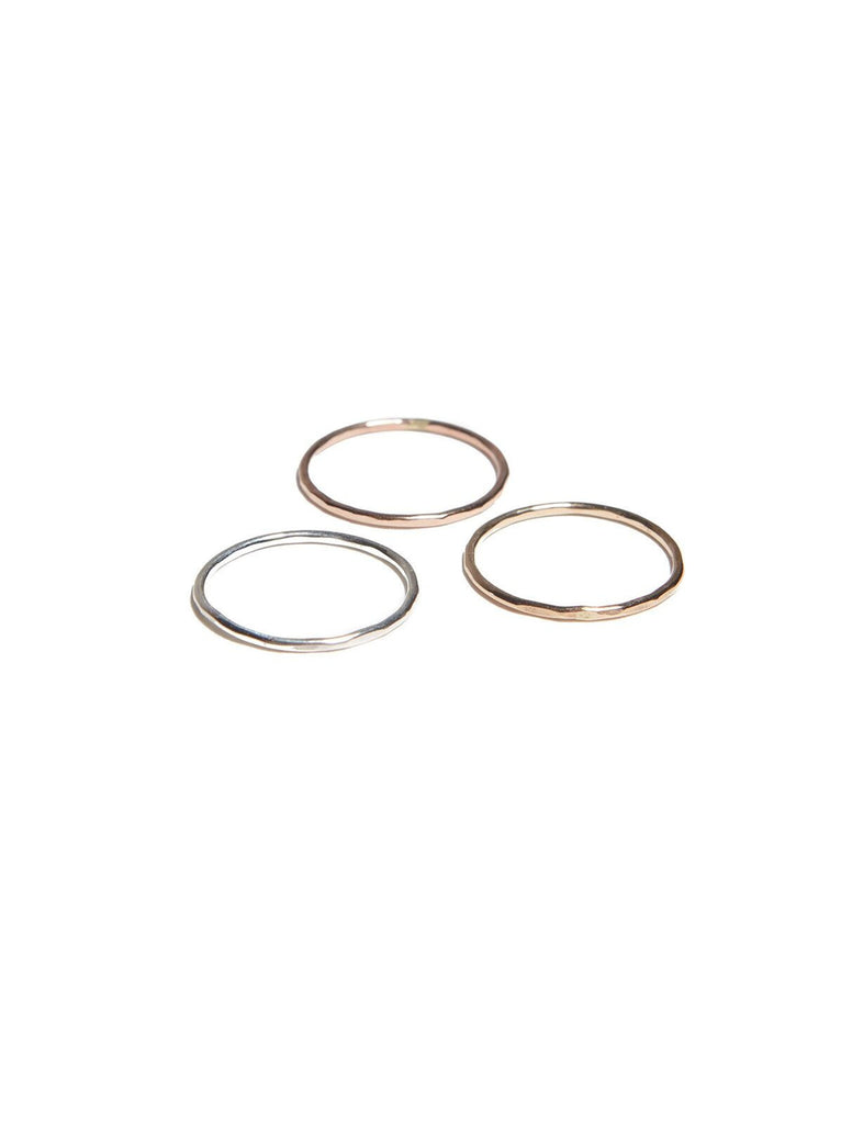 Hammered Stacking Rings-Fashionable-The Bugs Ear