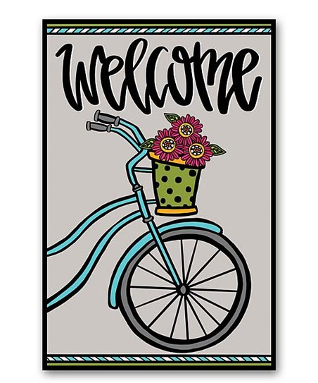 Welcome Bicycle Garden Flag-Magnolia Lane-The Bugs Ear